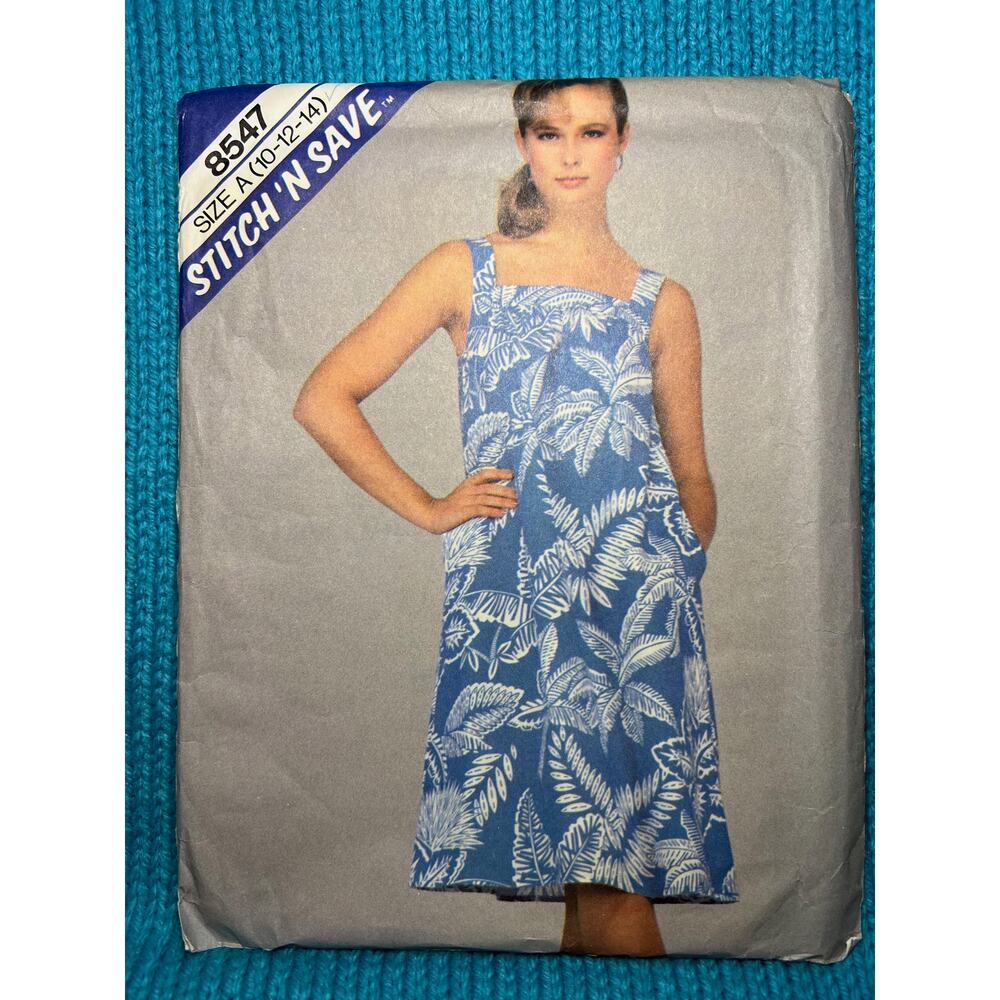McCalls 8547 Sewing pattern apron dress tent dress size 10 12 14